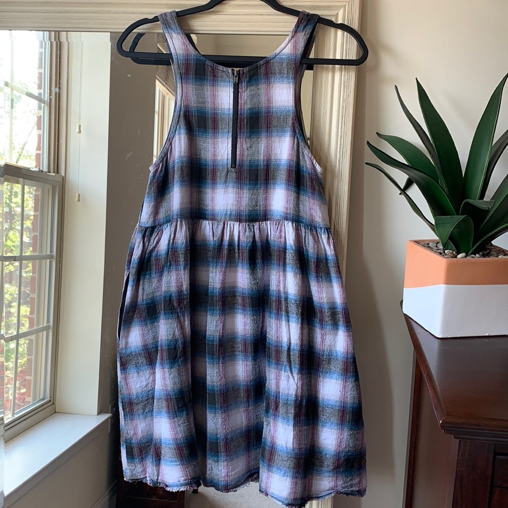 SOMEDAYS LOVIN purple & blue plaid dress (small) ✨ - Picture 2 of 4